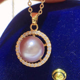 Freshwater Pearl Pendant Necklace 9-10mm for Women