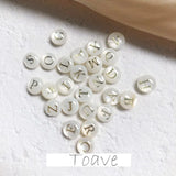Freshwater Shell Double-Sided Oil Drop 26 Letters DIY Retro Beaded Bracelet Neck