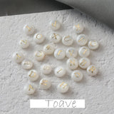 Freshwater Shell Double-Sided Oil Drop 26 Letters DIY Retro Beaded Bracelet Neck