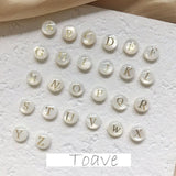 Freshwater Shell Double-Sided Oil Drop 26 Letters DIY Retro Beaded Bracelet Neck