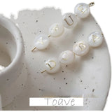 Freshwater Shell Double-Sided Oil Drop 26 Letters DIY Retro Beaded Bracelet Neck