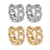 925 Silver Zircon Diamond Earrings for Women