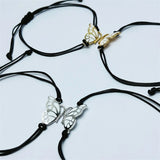 Butterfly Bracelet Hand-woven Thread Bracelets 2pcs