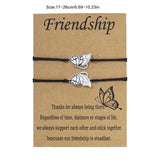 Butterfly Bracelet Hand-woven Thread Bracelets 2pcs