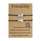 Butterfly Bracelet Hand-woven Thread Bracelets 2pcs