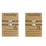 Butterfly Bracelet Hand-woven Thread Bracelets 2pcs