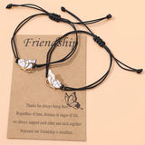 Butterfly Bracelet Hand-woven Thread Bracelets 2pcs