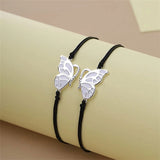 Butterfly Bracelet Hand-woven Thread Bracelets 2pcs