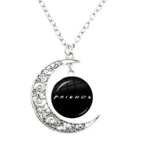 Friends TV Show Moon Necklace Glass Pendant Creative Gift for Friends Birthday