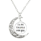 Friends TV Show Moon Necklace Glass Pendant Creative Gift for Friends Birthday