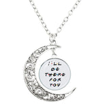 Friends TV Show Moon Necklace Glass Pendant Creative Gift for Friends Birthday