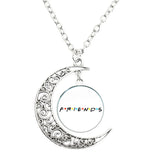 Friends TV Show Moon Necklace Glass Pendant Creative Gift for Friends Birthday
