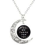 Friends TV Show Moon Necklace Glass Pendant Creative Gift for Friends Birthday