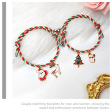 Friendship Bracelets European American Christmas Matching Charm