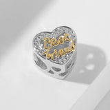 Friendship Photo Charm 925 Sterling Silver Heart Bead for Bracelet DIY