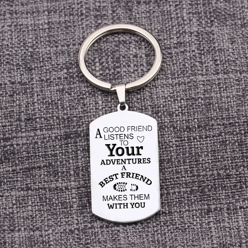 Friendship Gift Keychains: Listens to Your Adventures