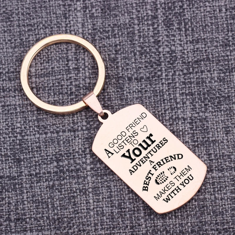 Friendship Gift Keychains: Listens to Your Adventures