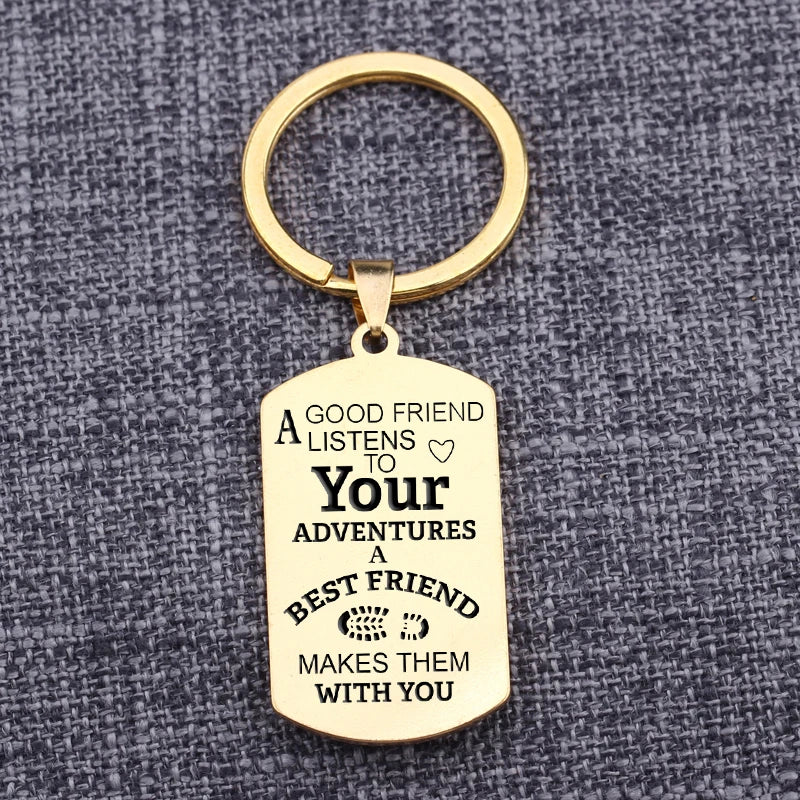 Friendship Gift Keychains: Listens to Your Adventures