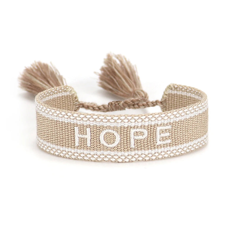 Friendship Neutral Couple Embroidered Tassel Bracelet Retro Hand-woven