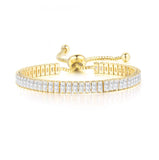 Square Diamond Rose Tennis Bracelet for Women
