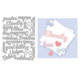 Friendship Words Cutting Dies Metal Letter Die Embossing Stencils