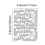 Friendship Words Cutting Dies Metal Letter Die Embossing Stencils
