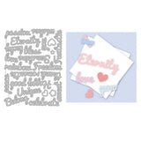 Friendship Words Cutting Dies Metal Letter Die Embossing Stencils