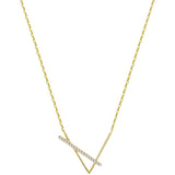 S925 Silver Triangle Letter Clavicle Chain Necklace