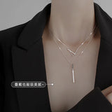 S925 Silver Triangle Letter Clavicle Chain Necklace