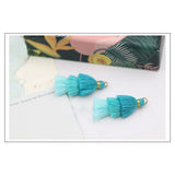 Fringed DIY Earrings Necklace Cake Pendant