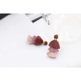 Fringed DIY Earrings Necklace Cake Pendant