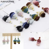 Fringed DIY Earrings Necklace Cake Pendant
