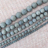 Natural Pyrite Round Beads 4-12mm 15in