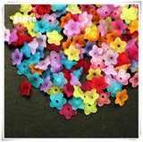 1000pcs Frosted Acrylic Beads 10x4mm Lucite Flower - DIY Jewelry Making Supplies