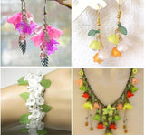 1000pcs Frosted Acrylic Beads 10x4mm Lucite Flower - DIY Jewelry Making Supplies