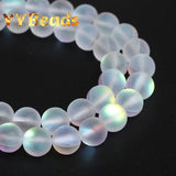 Austria Crystal Moonstone Glitter Beads Round Loose Charms 6-12mm