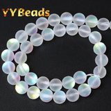 Austria Crystal Moonstone Glitter Beads Round Loose Charms 6-12mm