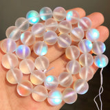 Austria Pink Crystal MoonStone Round Loose Beads 6-12mm