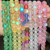 Austria Pink Crystal MoonStone Round Loose Beads 6-12mm