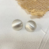 Frosted Ball Studs Earrings 925 Silver Classic Earring for Women