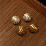 Frosted Ball Studs Earrings 925 Silver Classic Earring for Women