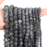 Frosted Spectrolite Natural Stone Beads Round Loose Spacer Beads 4-12MM
