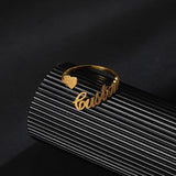 Frosted Name Rings Heart Nickname Wedding