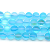 Frosted Matte Lake Glitter MoonStone Crystal Round Loose Spacer Beads 6-12MM