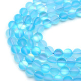 Frosted Matte Lake Glitter MoonStone Crystal Round Loose Spacer Beads 6-12MM