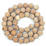 Natural Stone Beads Matte Yellow Veins Charm for DIY Bracelet Strand
