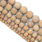 Natural Stone Beads Matte Yellow Veins Charm for DIY Bracelet Strand