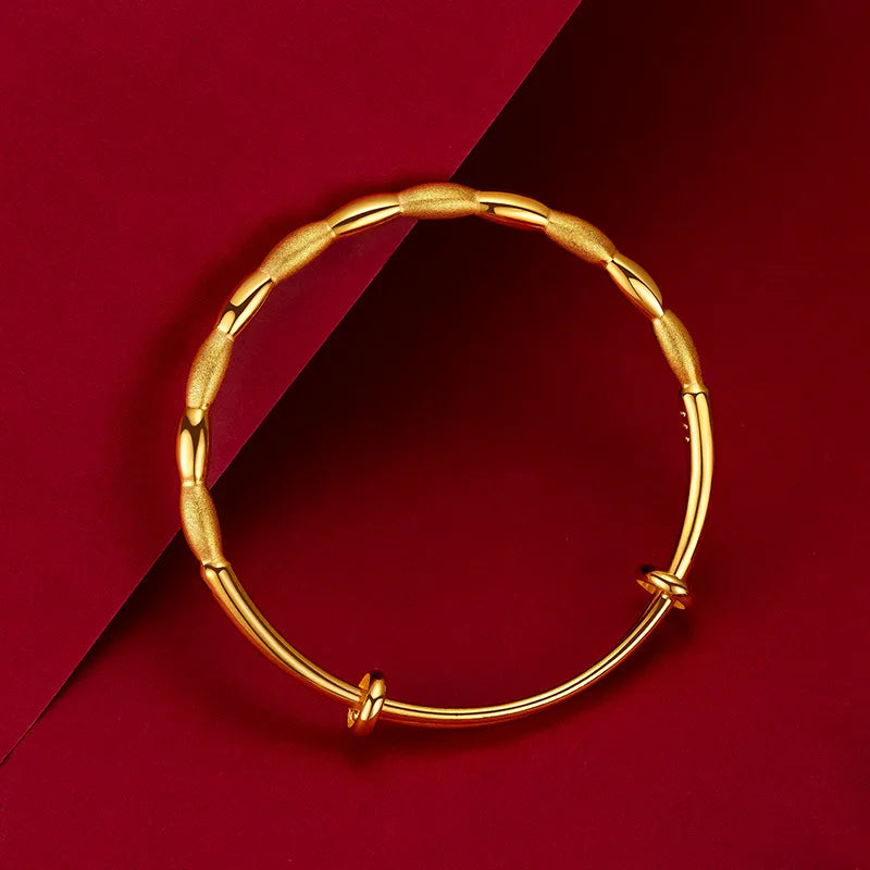 Frosted Olive Bracelet 14k Real Ronghuafugui Fine Jewelry