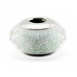 925 Sterling Silver Frosty Mint Glass Charms for Bracelets