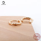 S925 Sterling Silver Twist Circle Earrings Retro Small Earrings